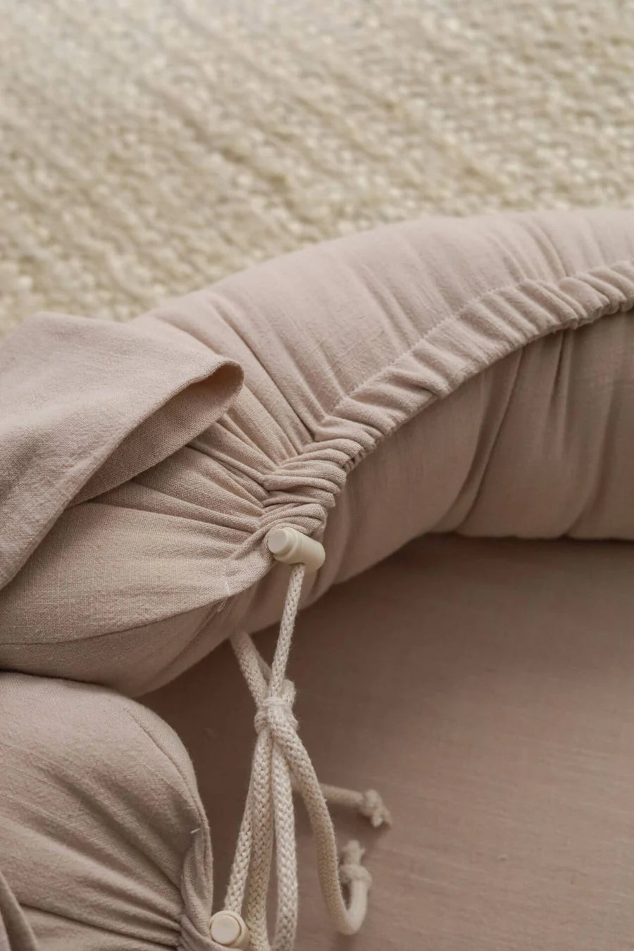 Baby Nest for Newborn. Linen BabyNest Beige