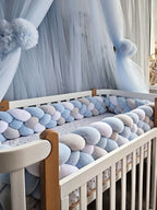Braided Crib Bumper – 4 Strand | Premium Cotton & Hypoallergenic Fill
