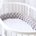 Braided Crib Bumper – 4 Strand | Premium Cotton & Hypoallergenic Fill