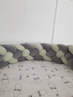 Braided Crib Bumper – 4 Strand | Premium Cotton & Hypoallergenic Fill