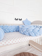 Double braided Crib Bumper | Premium Cotton & Hypoallergenic Fill