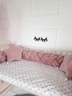 Double braided Crib Bumper | Premium Cotton & Hypoallergenic Fill