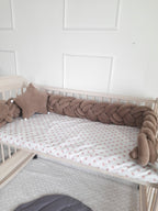 Double braided Crib Bumper | Premium Cotton & Hypoallergenic Fill