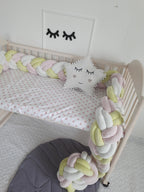 Double braided Crib Bumper | Premium Cotton & Hypoallergenic Fill