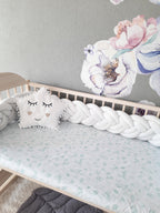 Double braided Crib Bumper | Premium Cotton & Hypoallergenic Fill
