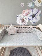 Double braided Crib Bumper | Premium Cotton & Hypoallergenic Fill