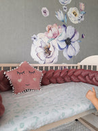 Double braided Crib Bumper | Premium Cotton & Hypoallergenic Fill
