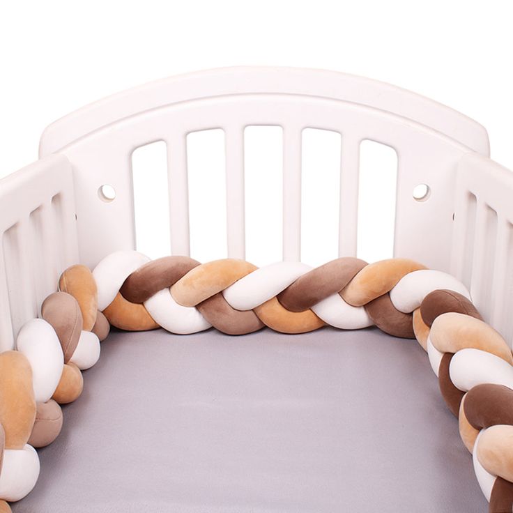 Braided Crib Bumper – 3 Strand | Soft Cotton Baby Bumper for Crib Protection & Nursery Decor
