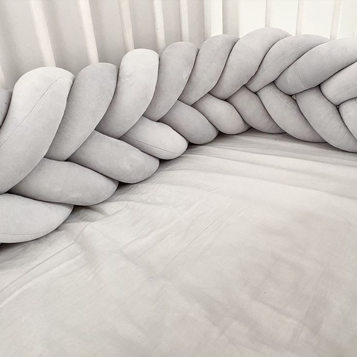 Braided Crib Bumper – Mermaid  | Premium Cotton & Hypoallergenic Fill