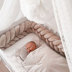 Braided Crib Bumper – Mermaid  | Premium Cotton & Hypoallergenic Fill