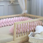 Braided Crib Bumper – Mermaid  | Premium Cotton & Hypoallergenic Fill