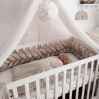 Braided Crib Bumper – Mermaid  | Premium Cotton & Hypoallergenic Fill