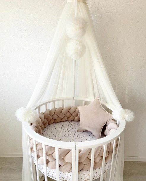 Braided Crib Bumper – 4 Strand | Premium Cotton & Hypoallergenic Fill