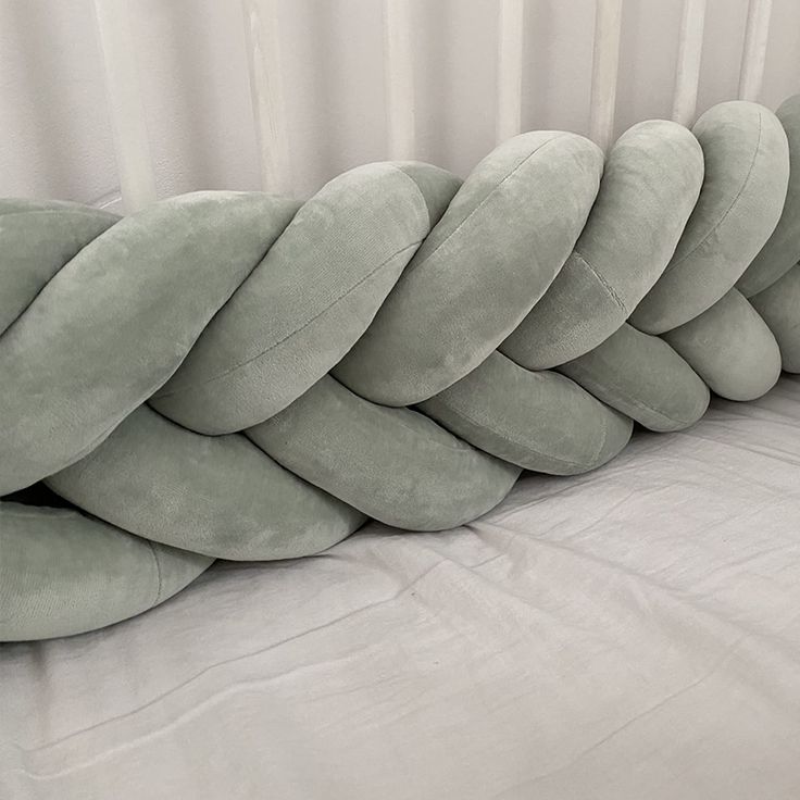 Braided Crib Bumper – Mermaid  | Premium Cotton & Hypoallergenic Fill