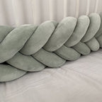 Braided Crib Bumper – Mermaid  | Premium Cotton & Hypoallergenic Fill