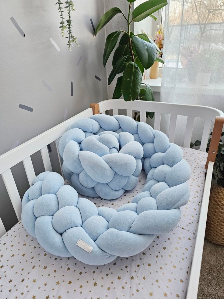 Braided Crib Bumper – 4 Strand | Premium Cotton & Hypoallergenic Fill