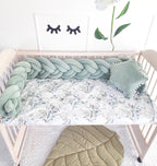 Double braided Crib Bumper | Premium Cotton & Hypoallergenic Fill