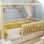 Braided Crib Bumper – Mermaid  | Premium Cotton & Hypoallergenic Fill