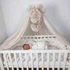 ivory mermaid braided crib bumper newborn white crib beige canopy
