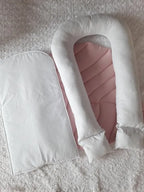 DockATot Deluxe+ replacement set — white tube and pink inner pad, organic cotton, full replacement parts