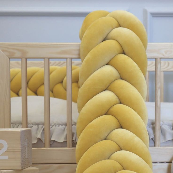 Braided Crib Bumper – Mermaid  | Premium Cotton & Hypoallergenic Fill