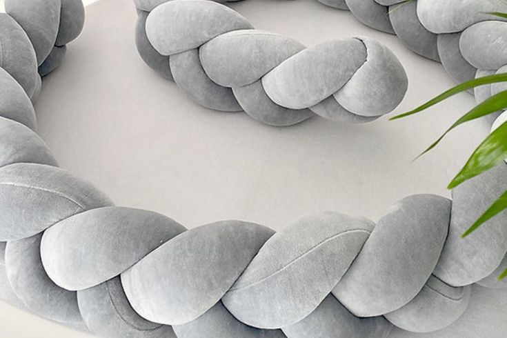 Braided Crib Bumper – 3 Strand | Soft Cotton Baby Bumper for Crib Protection & Nursery Decor