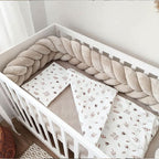 Braided Crib Bumper – Mermaid  | Premium Cotton & Hypoallergenic Fill