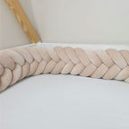 Braided Crib Bumper – Mermaid  | Premium Cotton & Hypoallergenic Fill