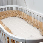 Braided Crib Bumper – Mermaid  | Premium Cotton & Hypoallergenic Fill