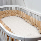 camel mermaid braided crib bumper round crib top view OEKO-TEX certified
