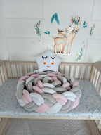 Double braided Crib Bumper | Premium Cotton & Hypoallergenic Fill
